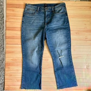 J. Crew Mid Rise Flare Crop Jeans | 31 Waist | Good Condition | SEE DESCRIPTION
